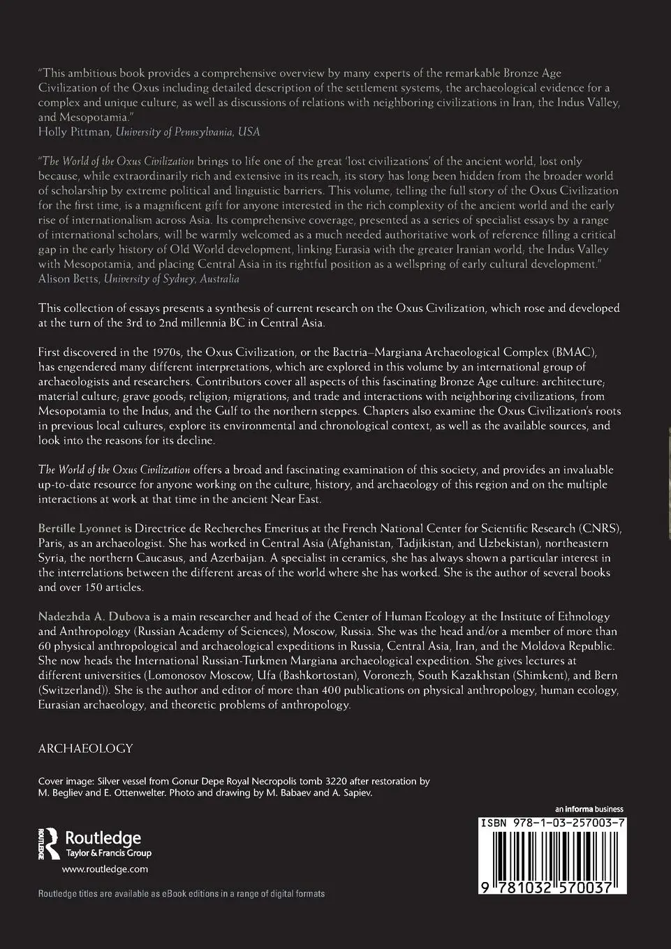 Rückseite: 9781032570037 | The World of the Oxus Civilization | Bertille Lyonnet (u. a.) | Buch