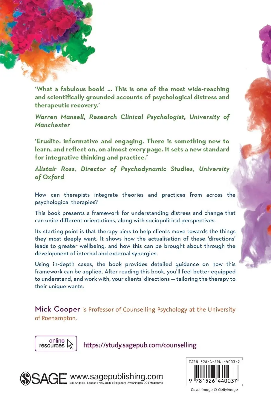 Rückseite: 9781526440037 | Integrating Counselling &amp; Psychotherapy | Mick Cooper | Taschenbuch