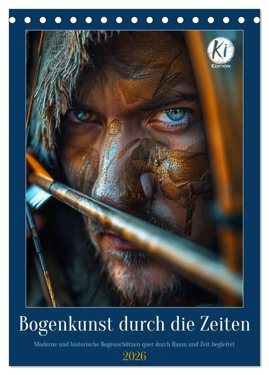 Cover: 9783516270037 | Bogenkunst durch die Zeiten (Tischkalender 2026 DIN A5 hoch),...
