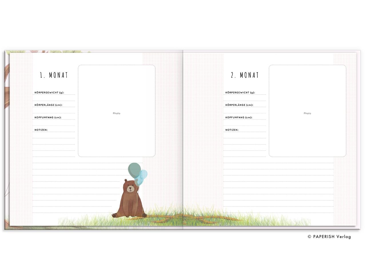 Bild: 9783968950037 | Babyalbum - UNSER ERSTES GEMEINSAMES JAHR (rosé) | Pia Loewe | Buch