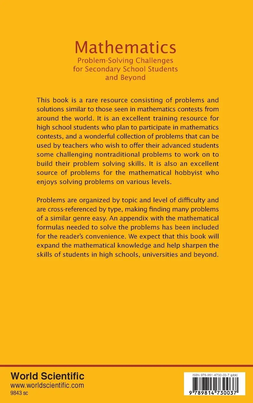 Rückseite: 9789814730037 | MATH PROBLEM-SOLV CHALLENG SECOND SCHOOL STUDENTS &amp; BEYOND | Sultan