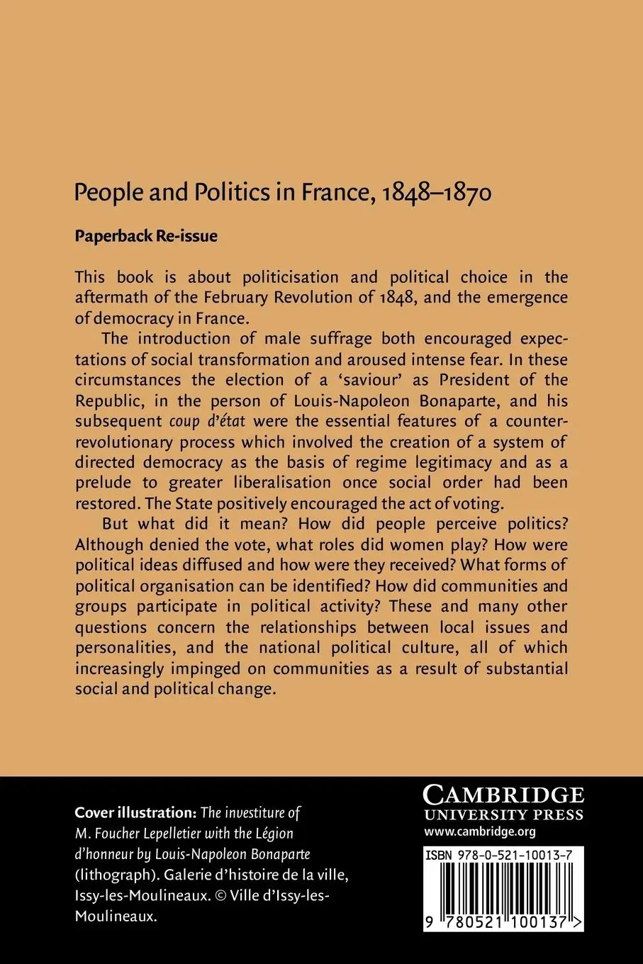 Rückseite: 9780521100137 | People and Politics in France, 1848 1870 | Roger Price | Taschenbuch