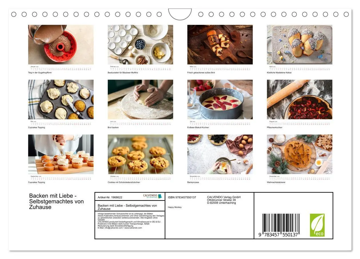 Bild: 9783457550137 | Backen mit Liebe - Selbstgemachtes von Zuhause (Wandkalender 2026...