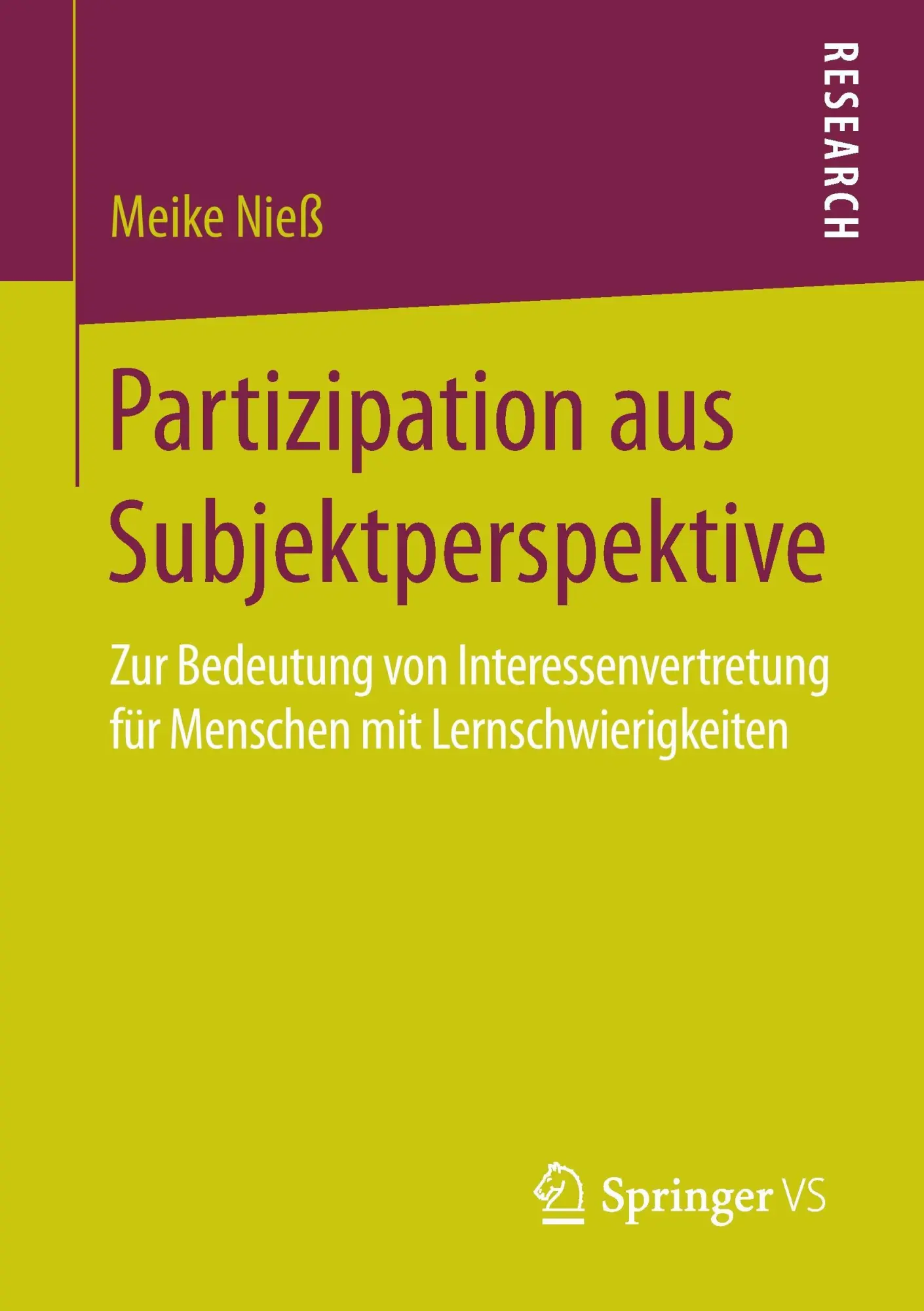 Cover: 9783658140137 | Partizipation aus Subjektperspektive | Meike Nieß | Taschenbuch | xiii