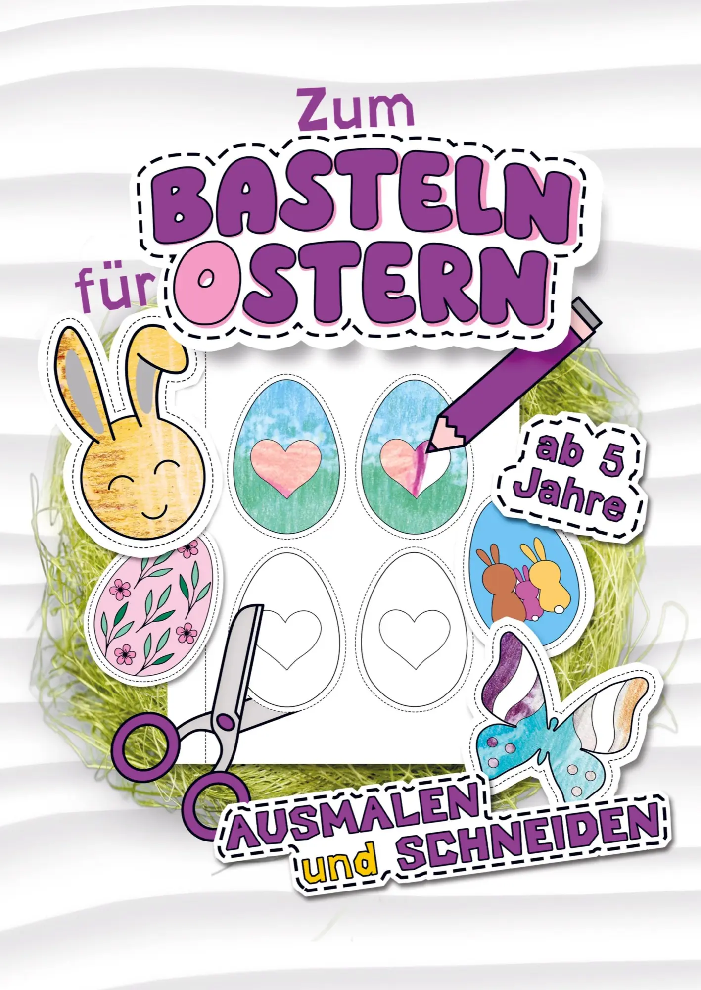 Cover: 9783903420137 | Ausmalen und Schneiden - Zum Basteln für Ostern | Barbara Lachner