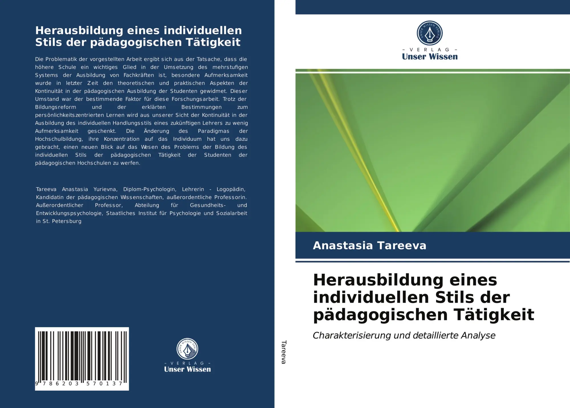 Cover: 9786203570137 | Herausbildung eines individuellen Stils der pädagogischen Tätigkeit