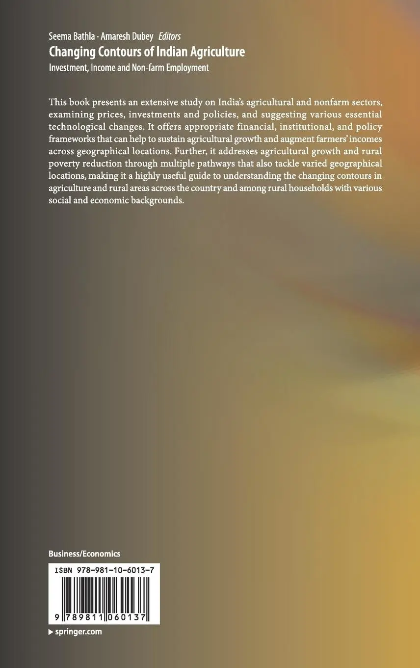 Rückseite: 9789811060137 | Changing Contours of Indian Agriculture | Amaresh Dubey (u. a.) | Buch