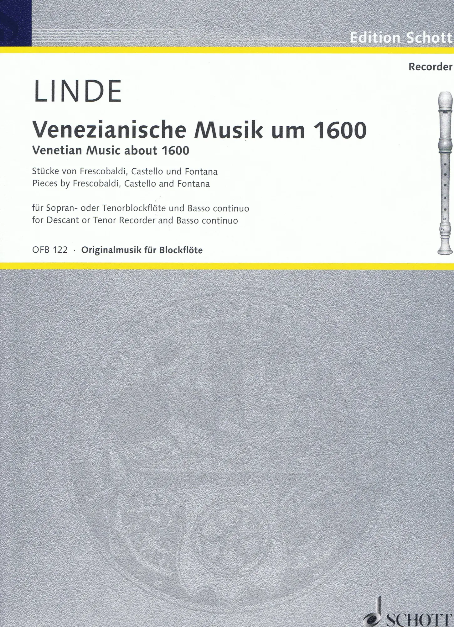 Cover: 9790001100137 | Venezianische Musik 1600 | Buch | Schott Music | EAN 9790001100137