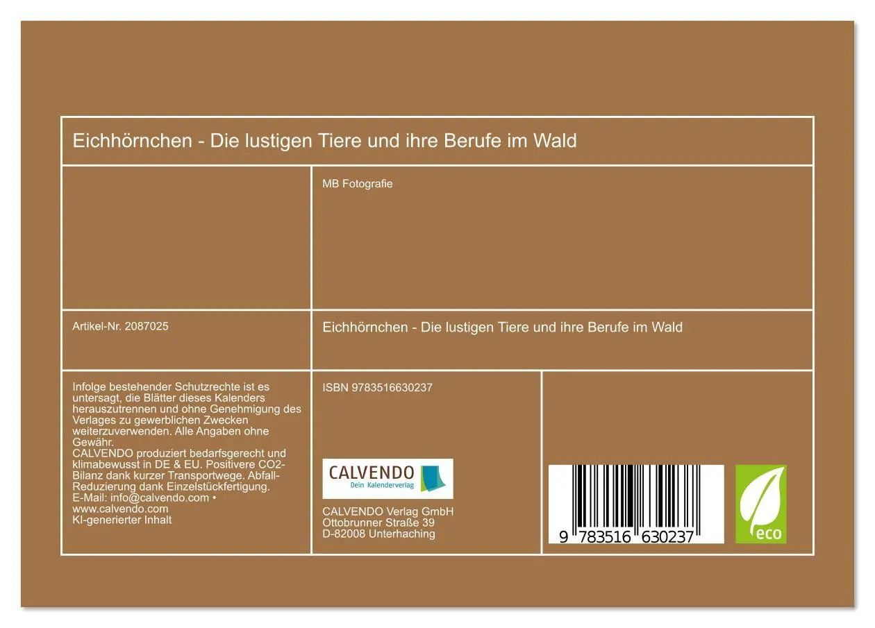 Bild: 9783516630237 | Eichhörnchen - Die lustigen Tiere und ihre Berufe im Wald...