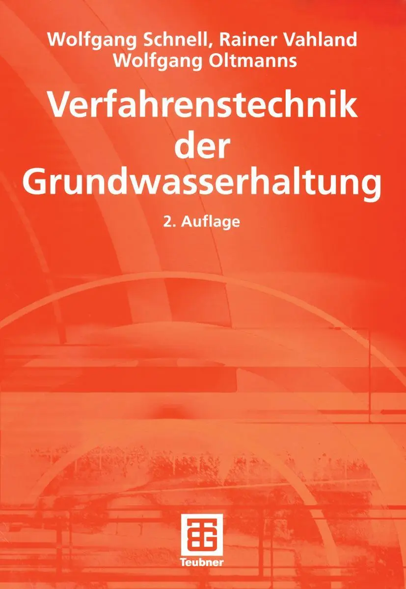 Cover: 9783519150237 | Verfahrenstechnik der Grundwasserhaltung | Wolfgang Schnell (u. a.)