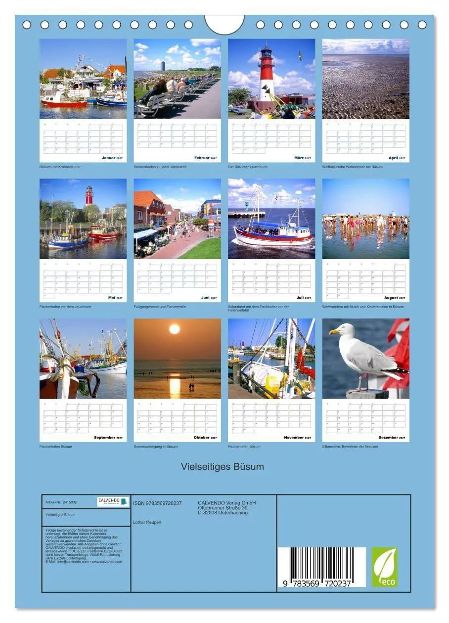 Bild: 9783569720237 | Vielseitiges Büsum (Wandkalender 2027 DIN A4 hoch), CALVENDO...