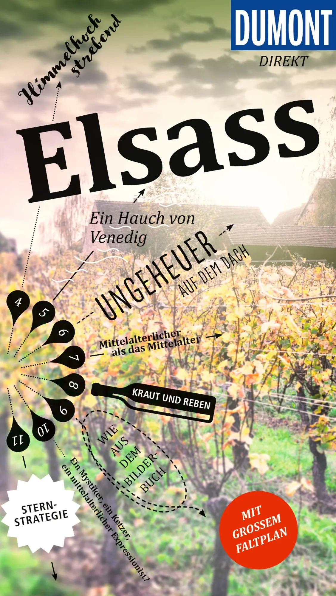 Cover: 9783616000237 | DUMONT direkt Reiseführer Elsass | Mit großem Faltplan | Kalmbach