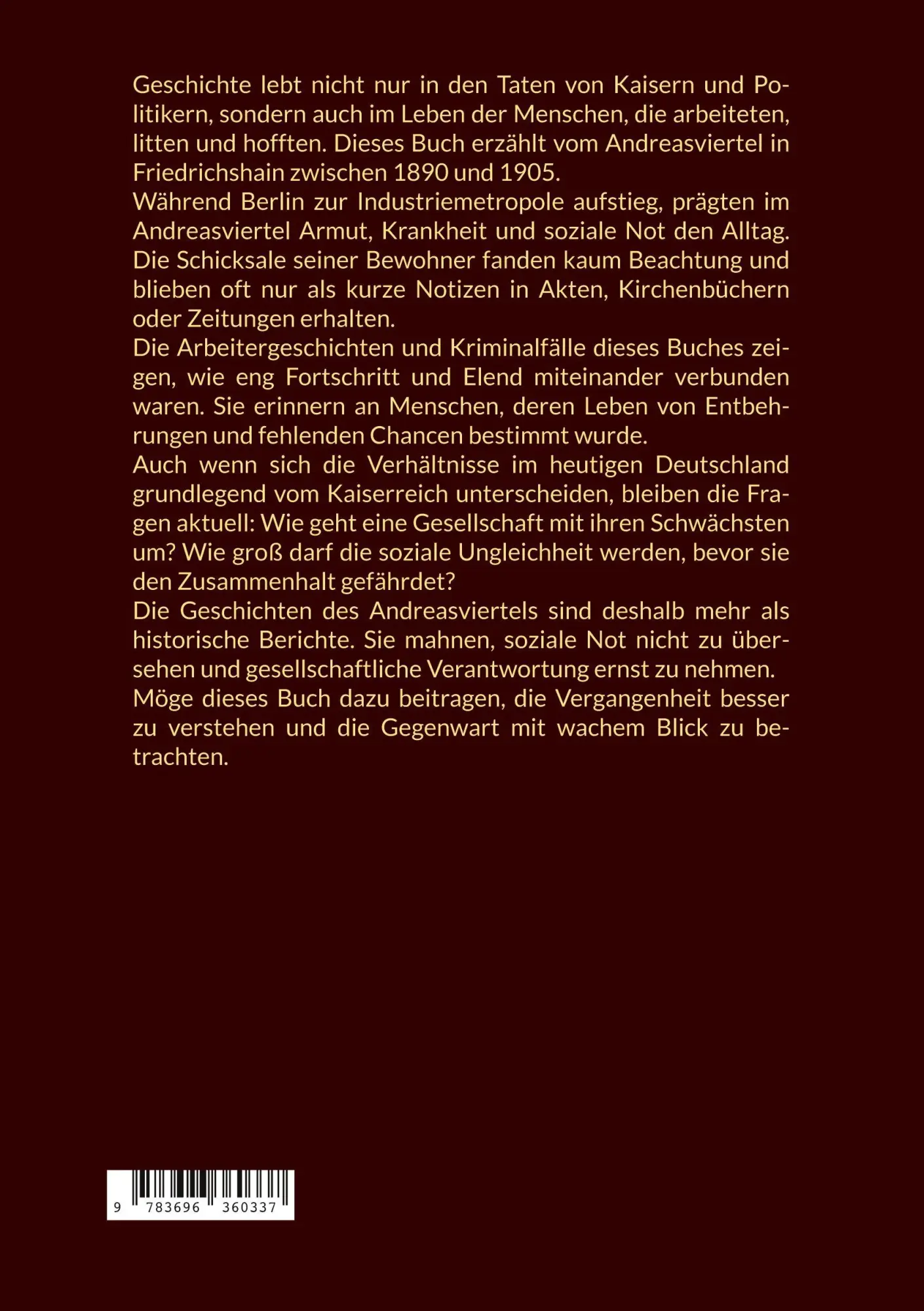 Rückseite: 9783696360337 | Andreasviertel, wo die Hoffnung erfror | Johannes Simang | Taschenbuch