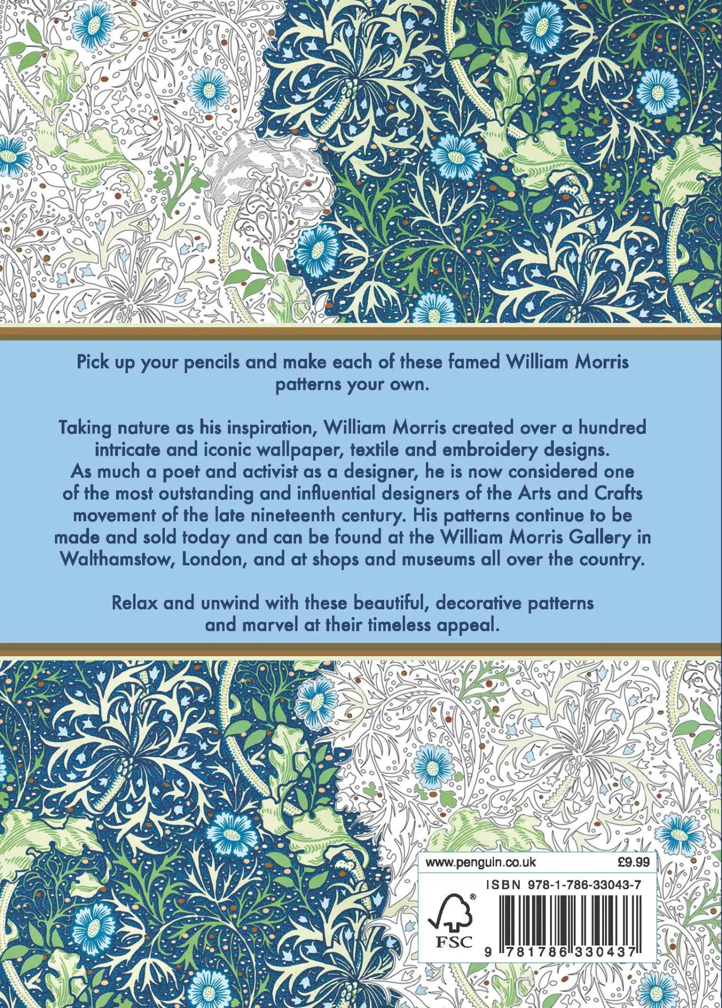 Rückseite: 9781786330437 | The William Morris Colouring Book | William Morris | Taschenbuch