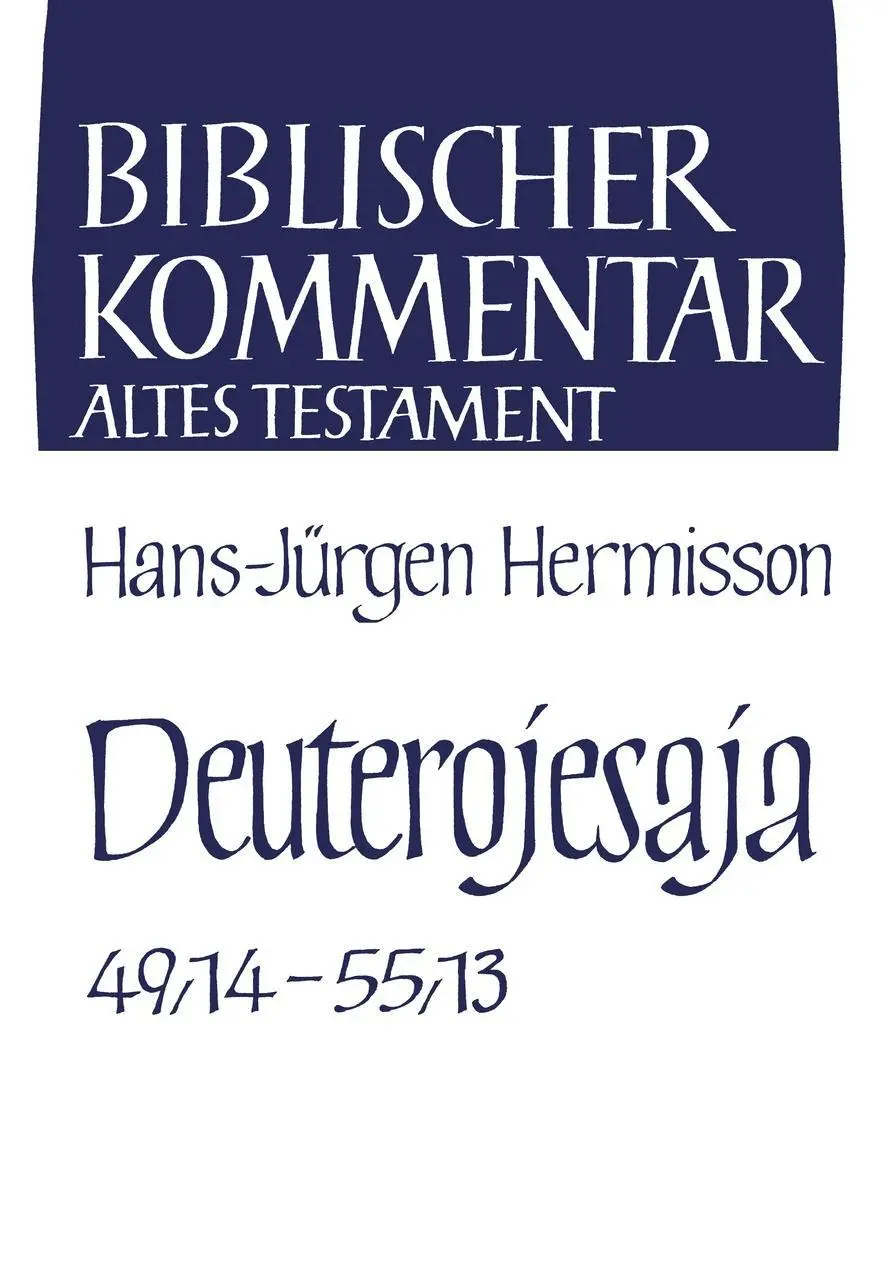 Cover: 9783788730437 | Hermission, H: Deuterojesaja (Jes 49,14-55,13) | Hermission | Buch