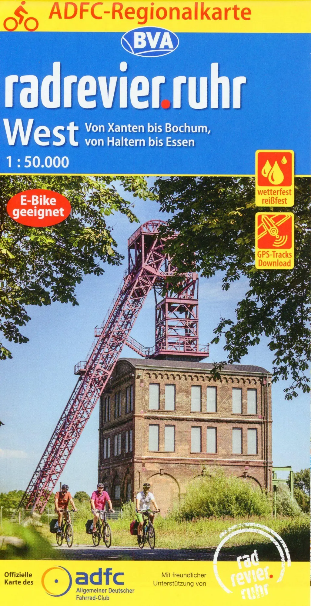 Cover: 9783969900437 | ADFC-Regionalkarte radrevier.ruhr West, 1:50.000, mit...