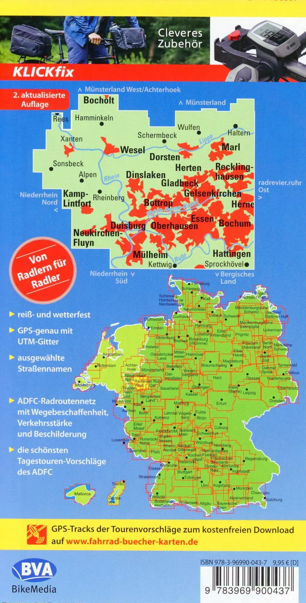 Bild: 9783969900437 | ADFC-Regionalkarte radrevier.ruhr West, 1:50.000, mit...