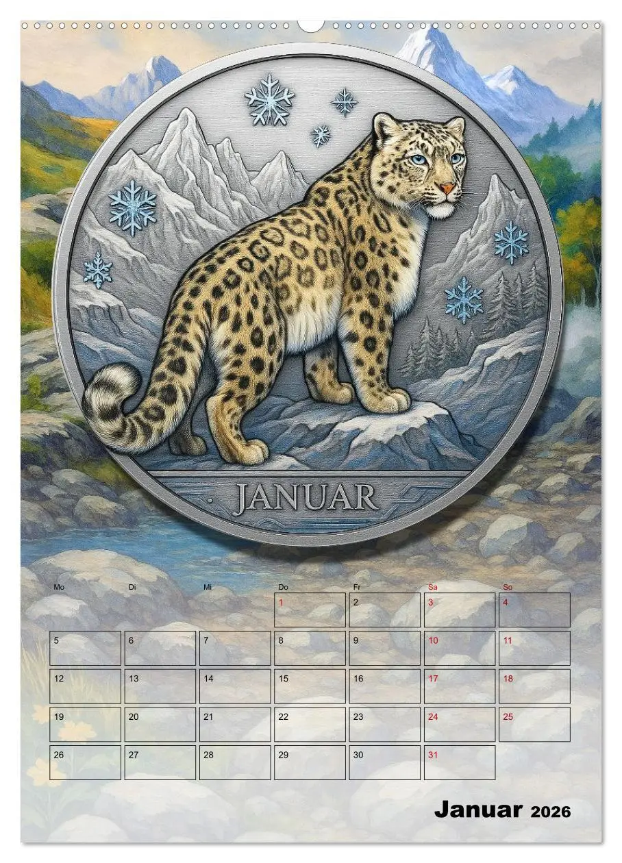Bild: 9783516600537 | Katzenadel in Silber (hochwertiger Premium Wandkalender 2026 DIN A2...