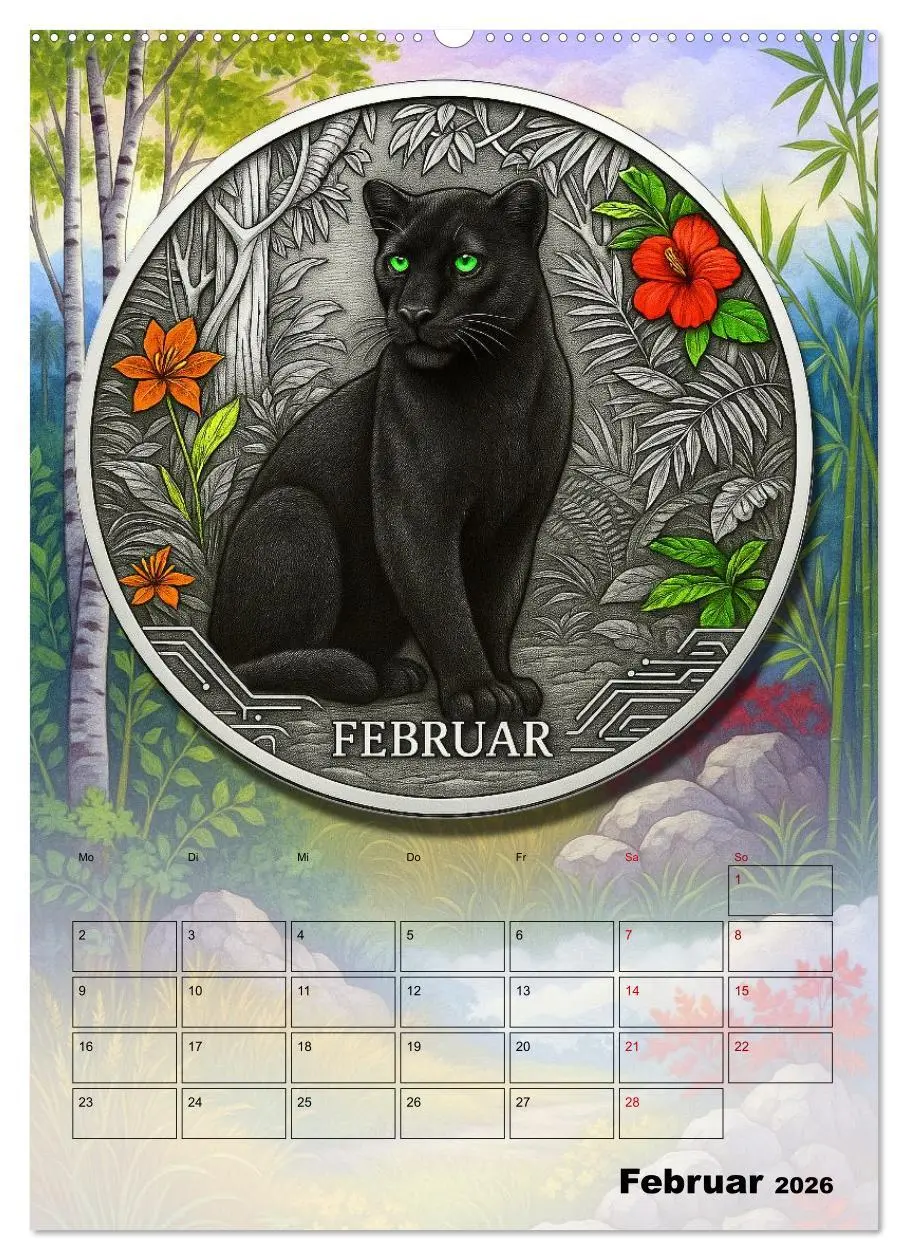 Bild: 9783516600537 | Katzenadel in Silber (hochwertiger Premium Wandkalender 2026 DIN A2...