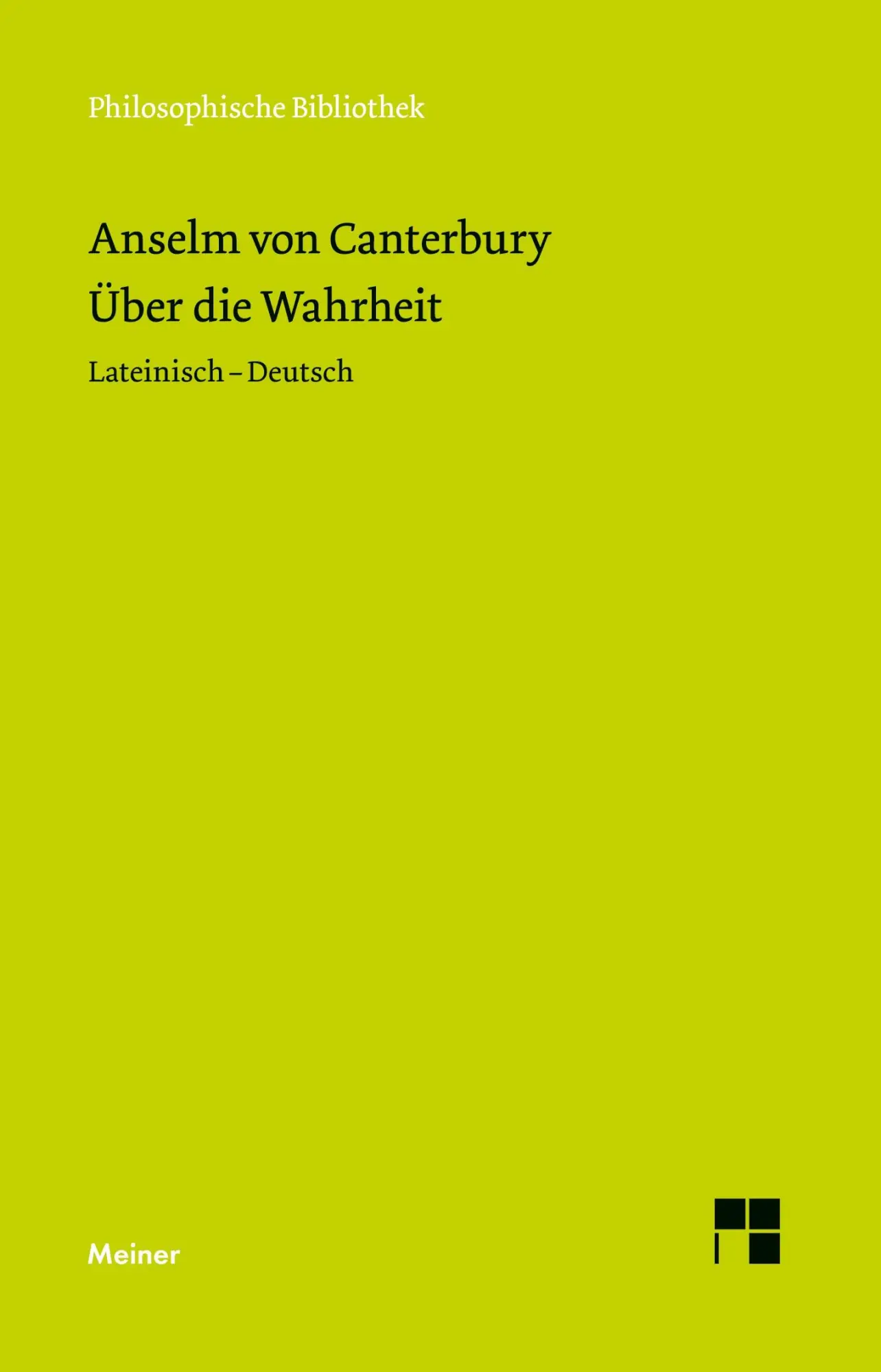 Cover: 9783787350537 | Über die Wahrheit | Lateinisch-Deutsch | Anselm Von Canterbury | Buch