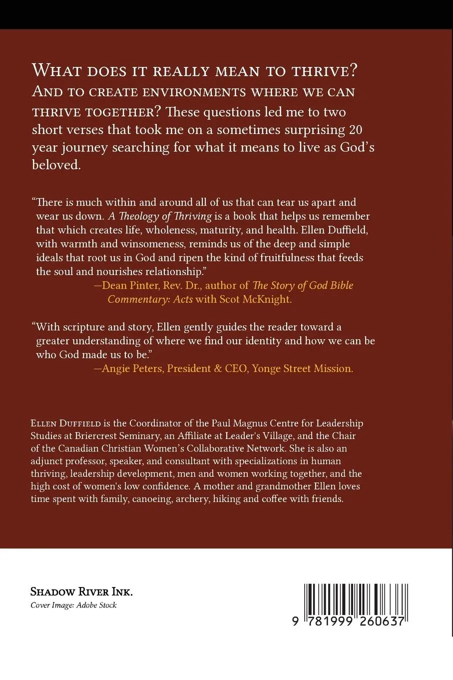 Rückseite: 9781999260637 | A Theology of Thriving | Belonging, Being, and Contributing | Duffield