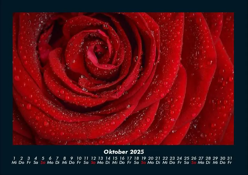 Bild: 9783755970637 | Rosen-Kalender 2025 Fotokalender DIN A4 | Tobias Becker | Kalender