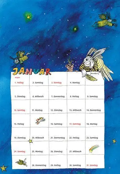 Bild: 9783958780637 | Janosch Tigerentenkalender 2027 | Janosch | Kalender | 12 S. | Deutsch