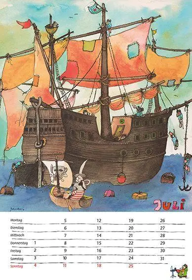 Bild: 9783958780637 | Janosch Tigerentenkalender 2027 | Janosch | Kalender | 12 S. | Deutsch