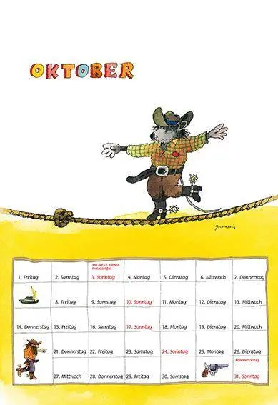 Bild: 9783958780637 | Janosch Tigerentenkalender 2027 | Janosch | Kalender | 12 S. | Deutsch