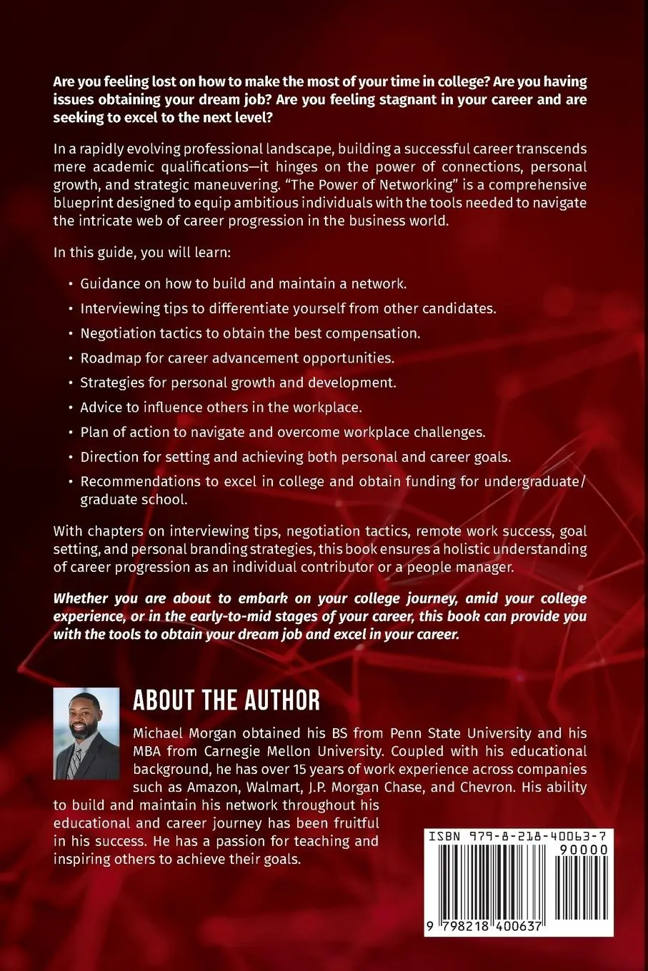 Rückseite: 9798218400637 | The Power of Networking | Michael V Morgan | Taschenbuch | Englisch
