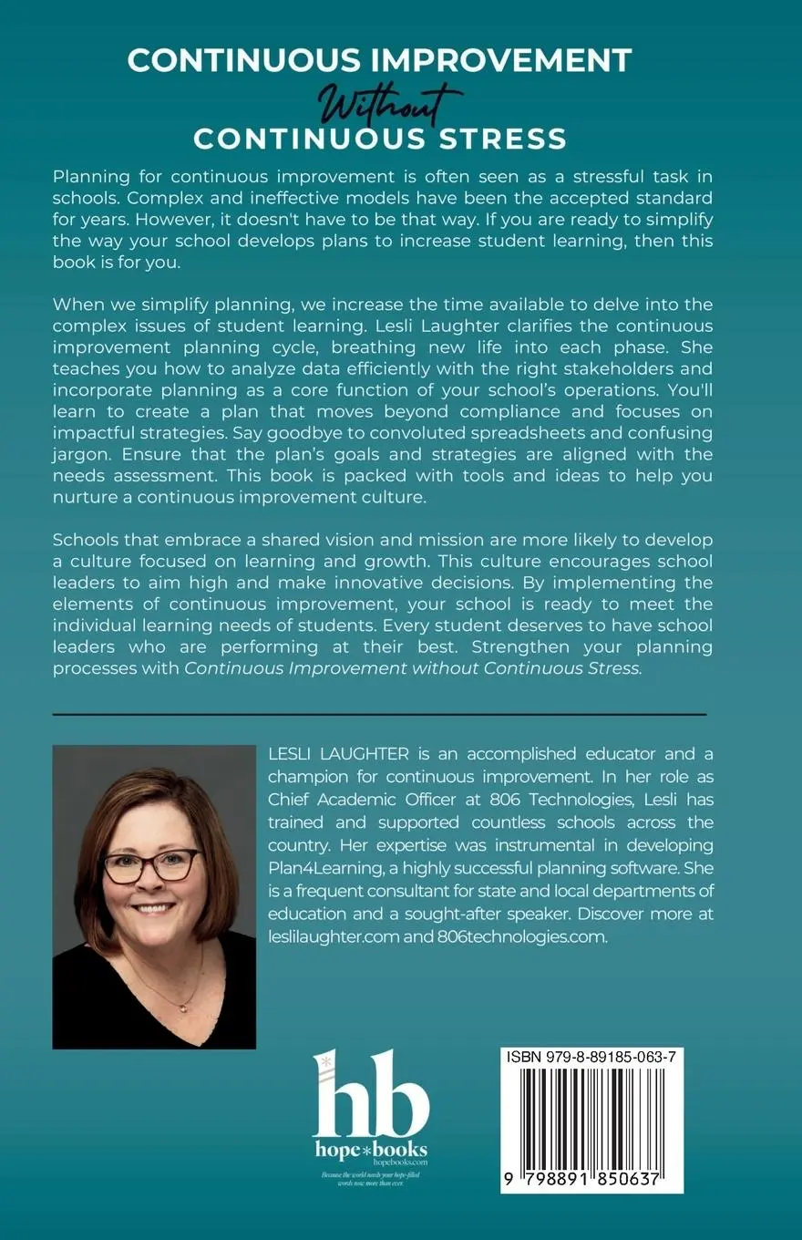 Rückseite: 9798891850637 | Continuous Improvement Without Continuous Stress | Lesli Laughter