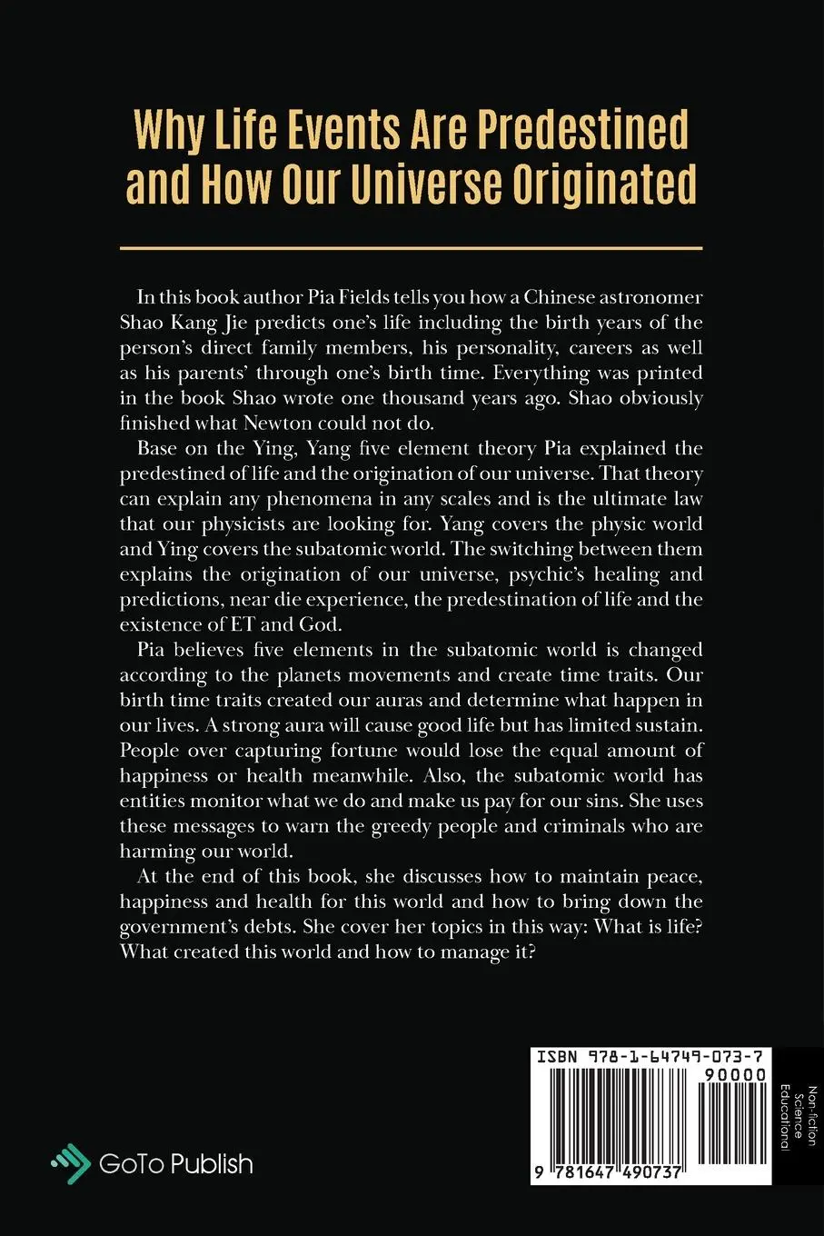 Rückseite: 9781647490737 | Why Life Events Are Predestined and How Our Universe Originated | Buch