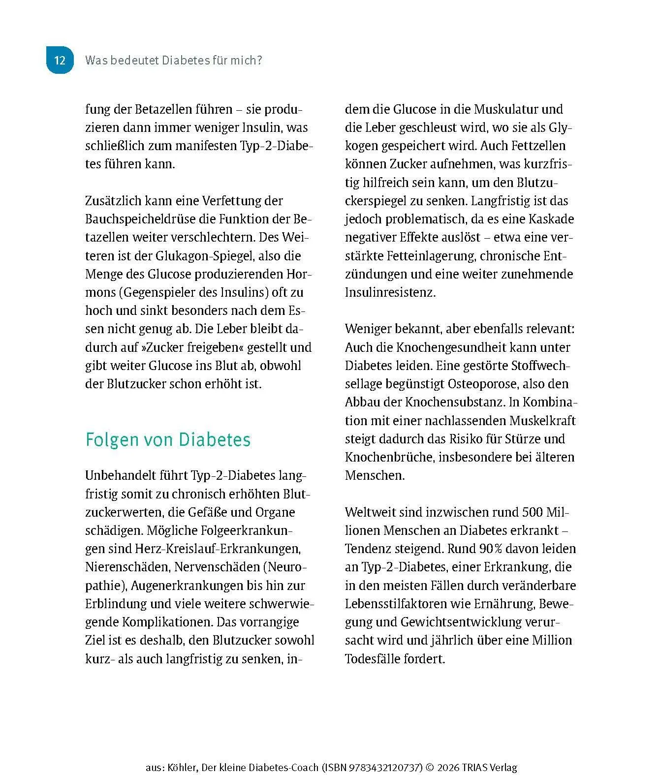 Bild: 9783432120737 | Der kleine Diabetes-Coach | Patrick Köhler | Taschenbuch | 128 S.