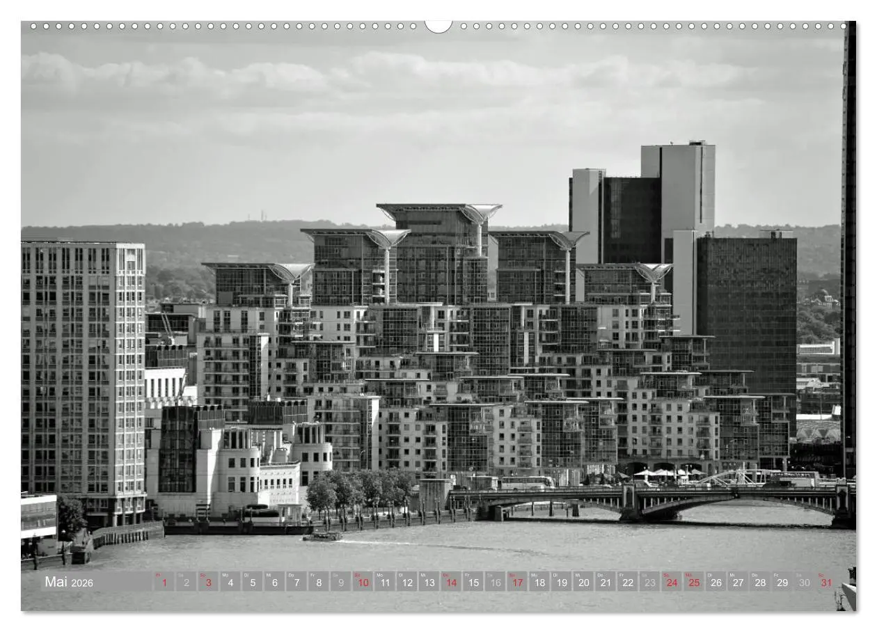 Bild: 9783516130737 | London in Schwarz-Weiß (Wandkalender 2026 DIN A2 quer), CALVENDO...