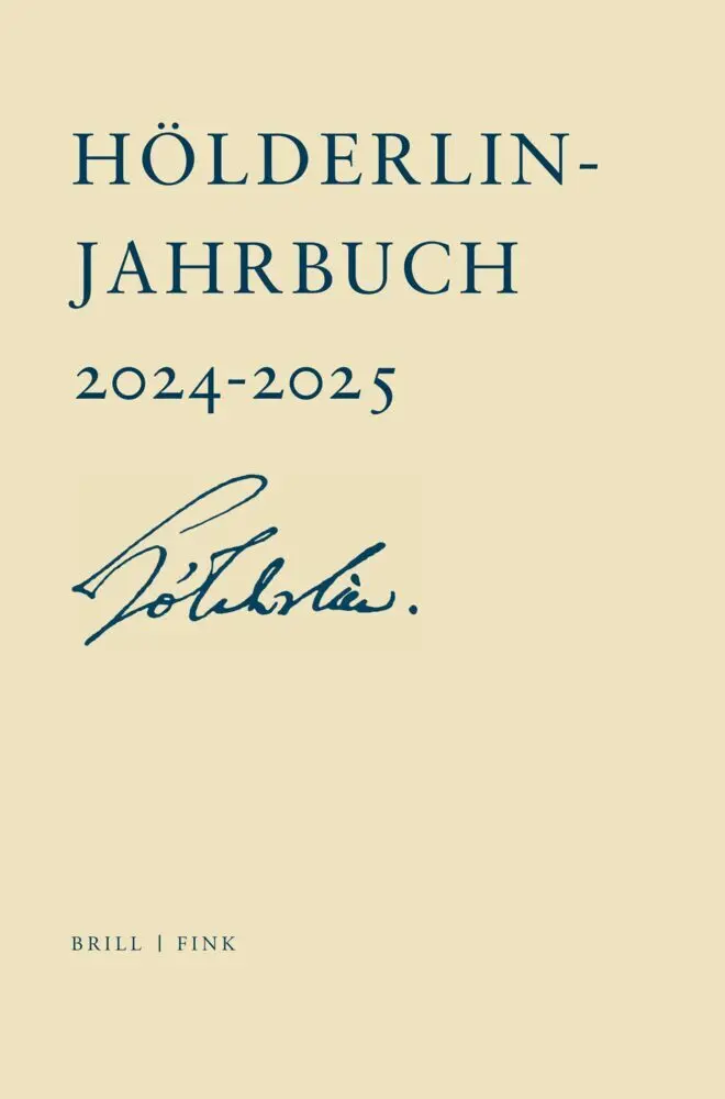 Cover: 9783770570737 | Hölderlin-Jahrbuch | Vierundvierzigster Band 2024-2025 | Taschenbuch