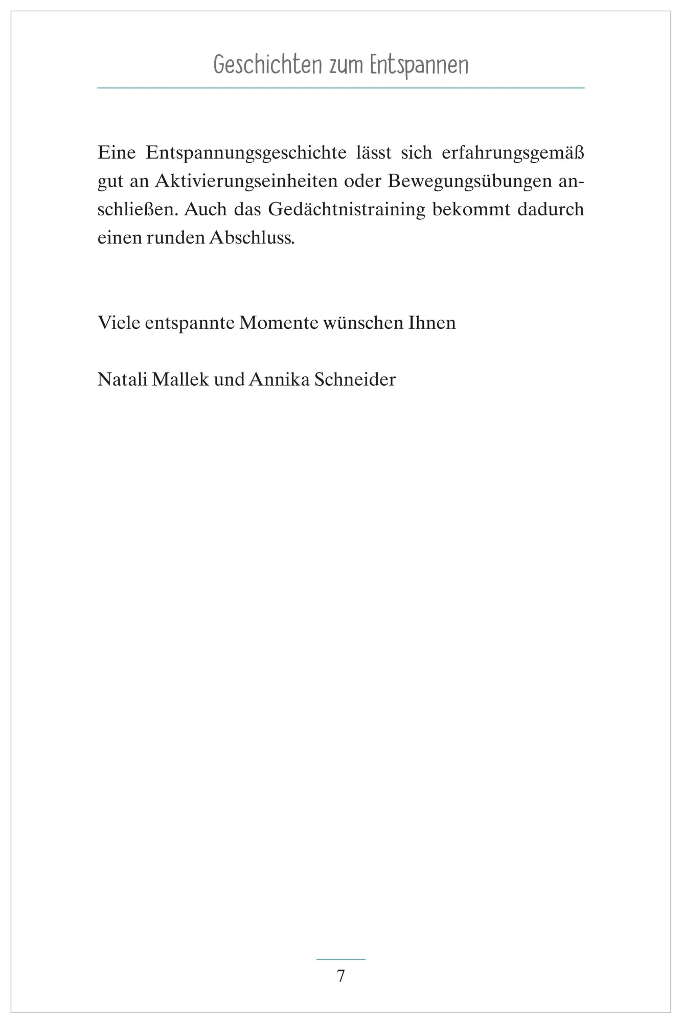 Bild: 9783944360737 | Geschichten zum Entspannen | Natali Mallek (u. a.) | Taschenbuch