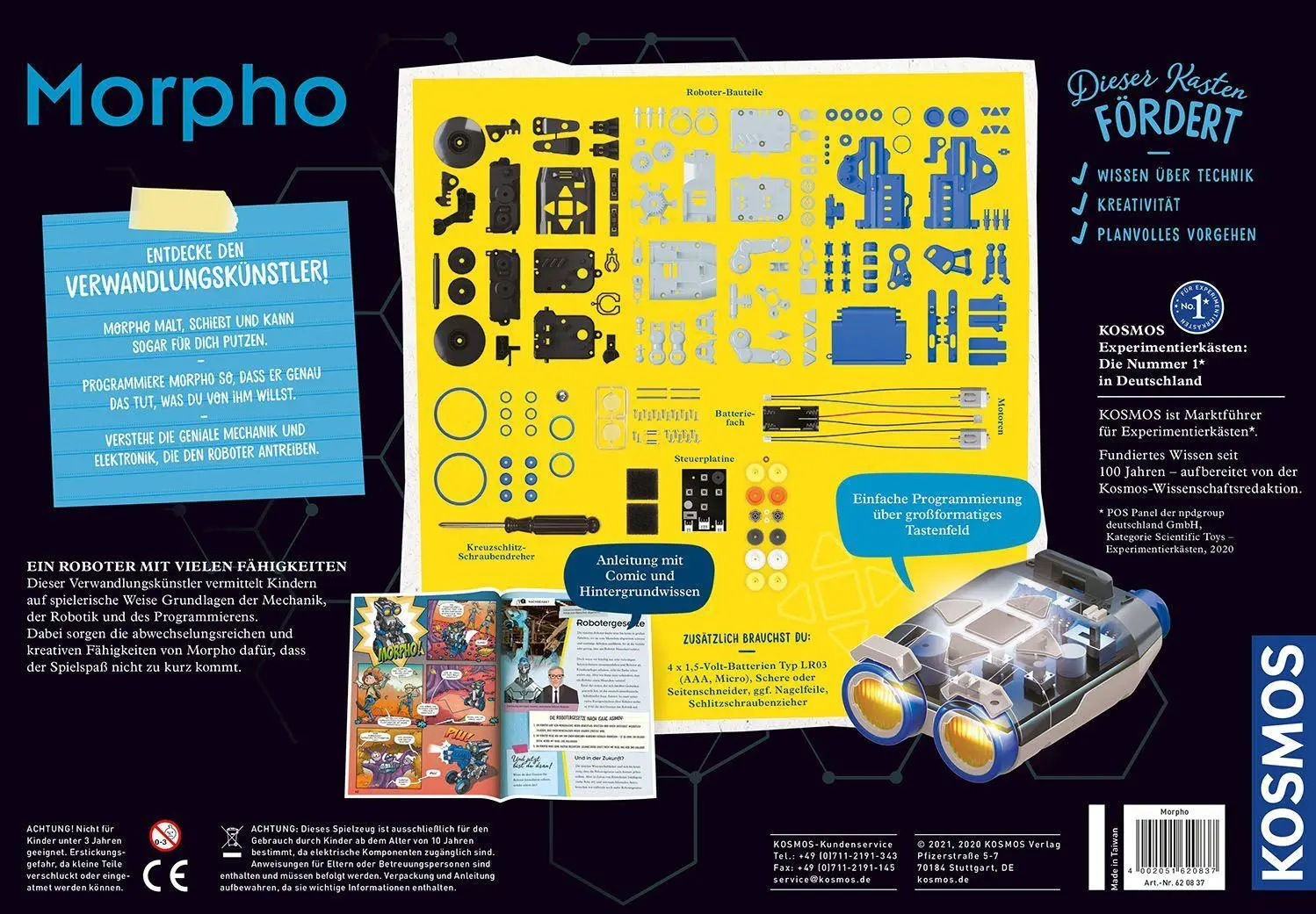 Bild: 4002051620837 | Morpho - Dein 3-in-1 Roboter | Experimentierkasten | Spiel | 620837