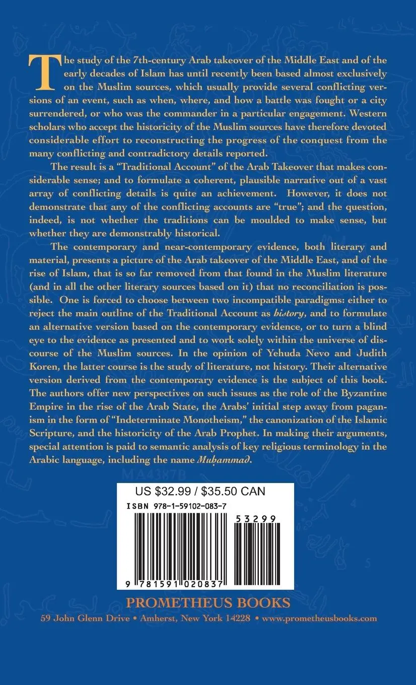 Rückseite: 9781591020837 | Crossroads to Islam | Yehuda D. Nevo (u. a.) | Buch | Gebunden | 2003 Rückseite: 9781591020837 | Crossroads to Islam | Yehuda D. Nevo (u. a.) | Buch | Gebunden | 2003