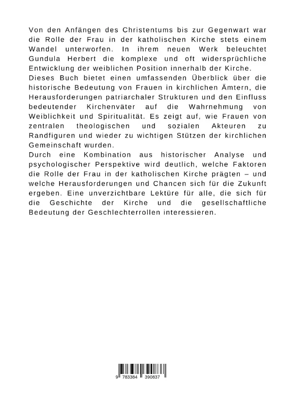 Rückseite: 9783384390837 | Die wechselvolle Rolle der Frau in der katholischen Kirche | Herbert