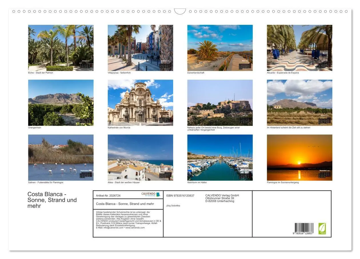 Bild: 9783516120837 | Costa Blanca - Sonne, Strand und mehr (Wandkalender 2026 DIN A2...