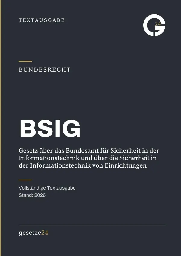 Cover: 9783565560837 | BSIG - Gesetz über das Bundesamt für Sicherheit in der...
