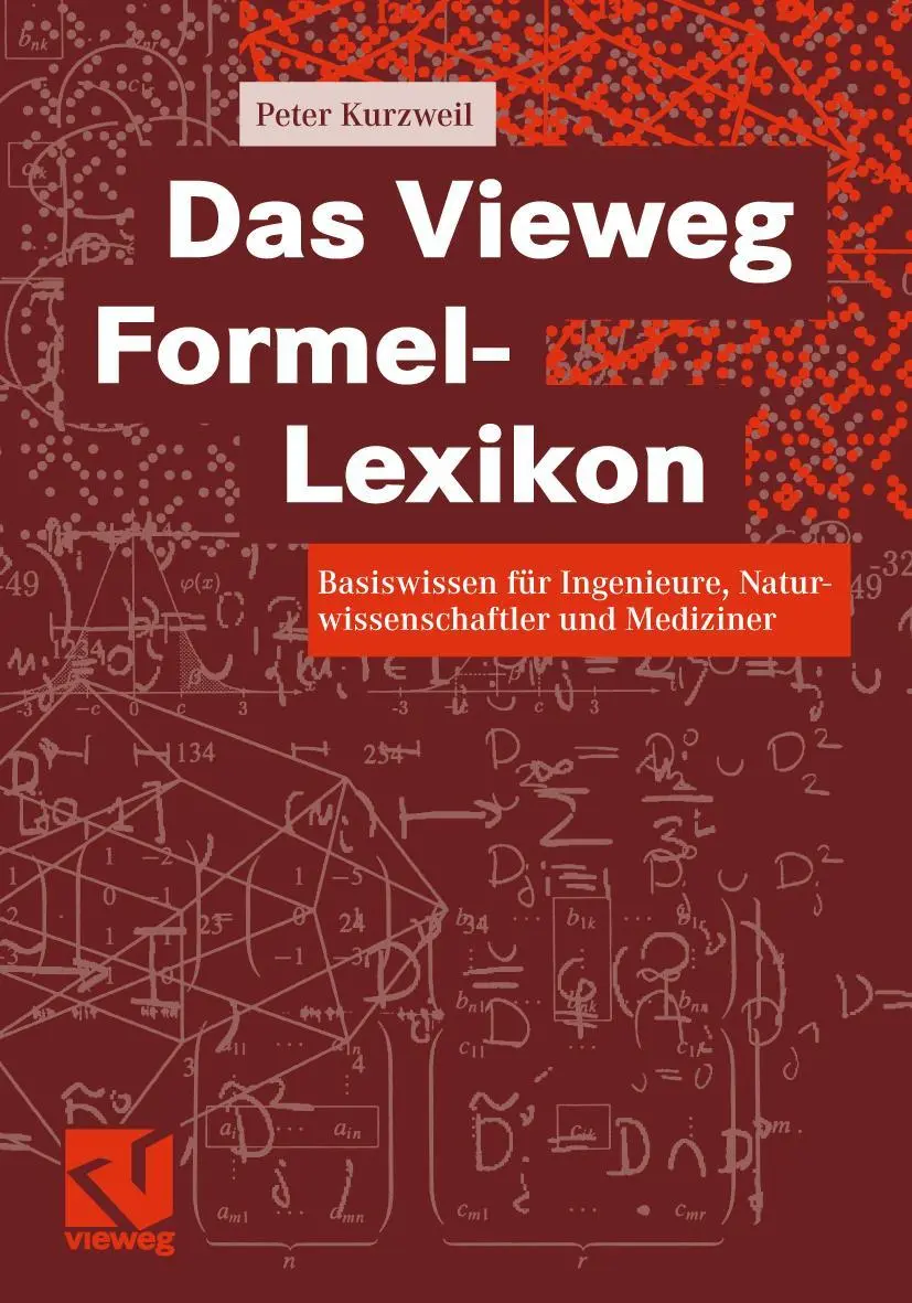 Cover: 9783658000837 | Das Vieweg Formel-Lexikon | Peter Kurzweil | Taschenbuch | viii | 2012