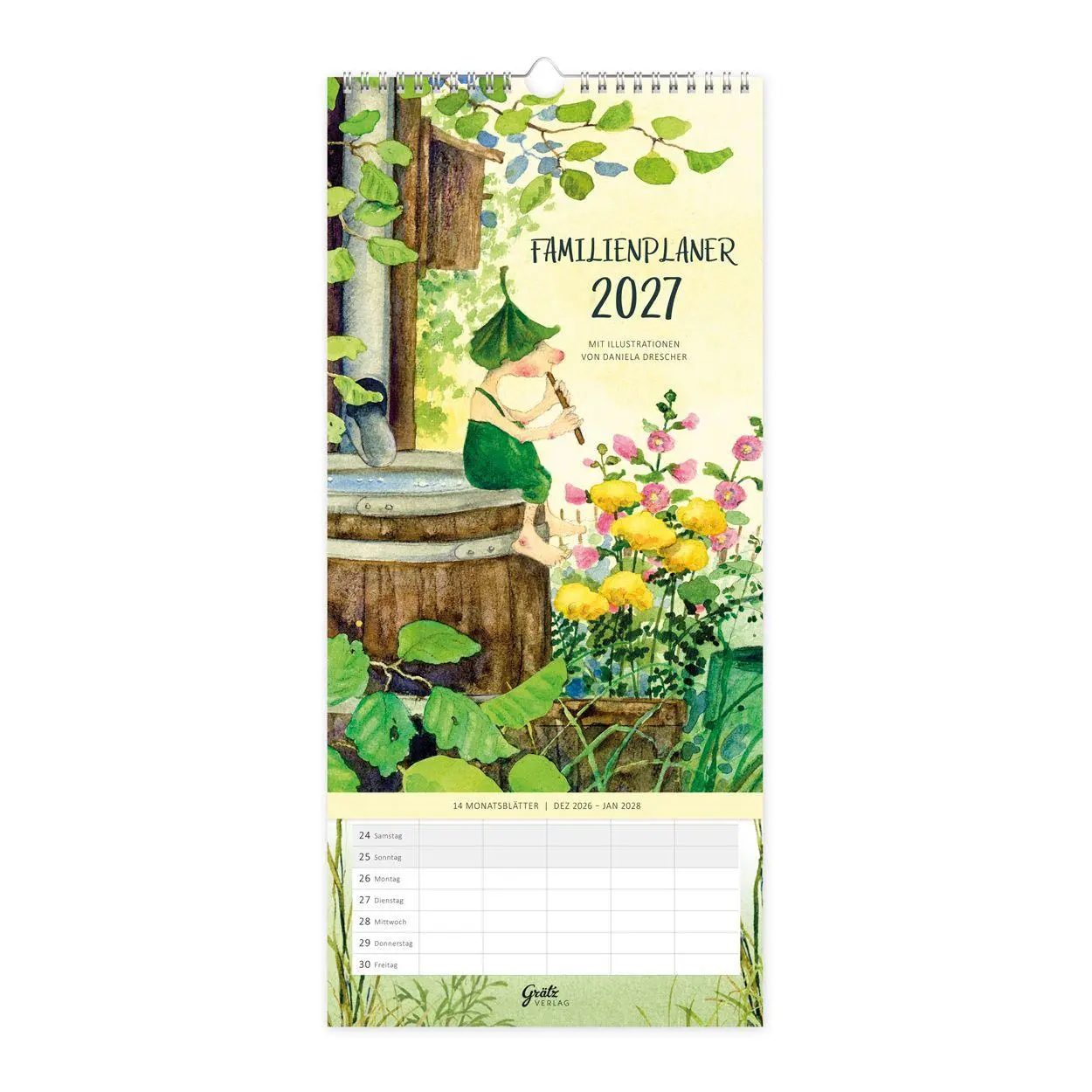 Cover: 9783911060837 | Familienplaner Giesbert der Regenrinnenwicht 2027 | Giesbert | Deutsch