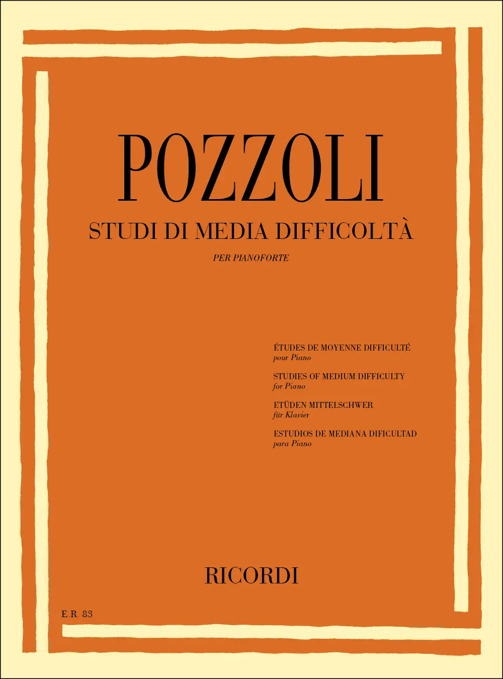 Cover: 9790041800837 | Studi di media difficoltà per pianoforte | Ettore Pozzoli | Buch