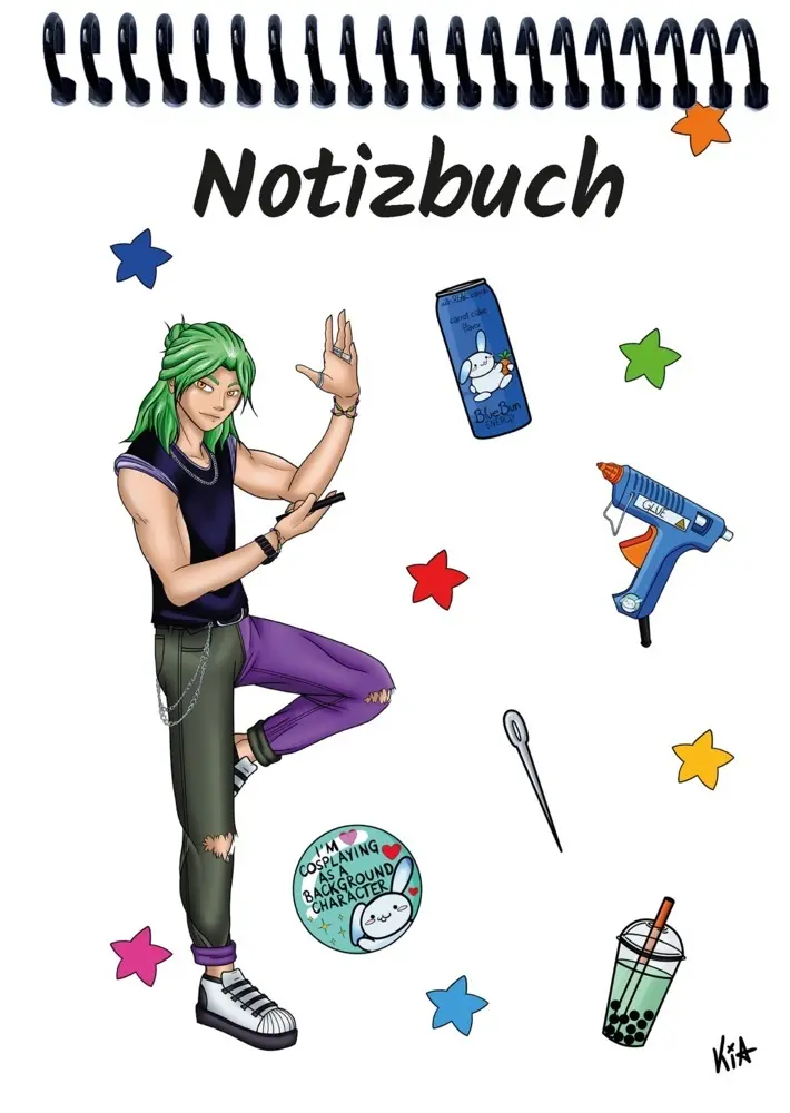 A 4 Notizblock Manga Quinn, weiß, liniert