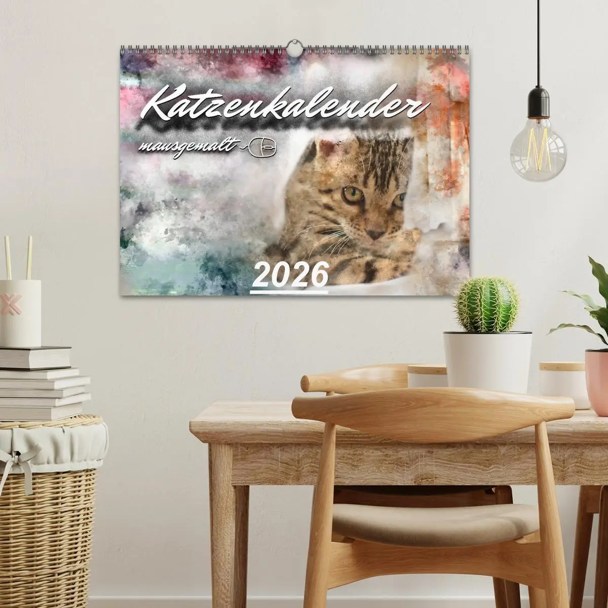 Bild: 9783457880937 | Katzenkalender mausgemalt (Wandkalender 2026 DIN A3 quer), CALVENDO...