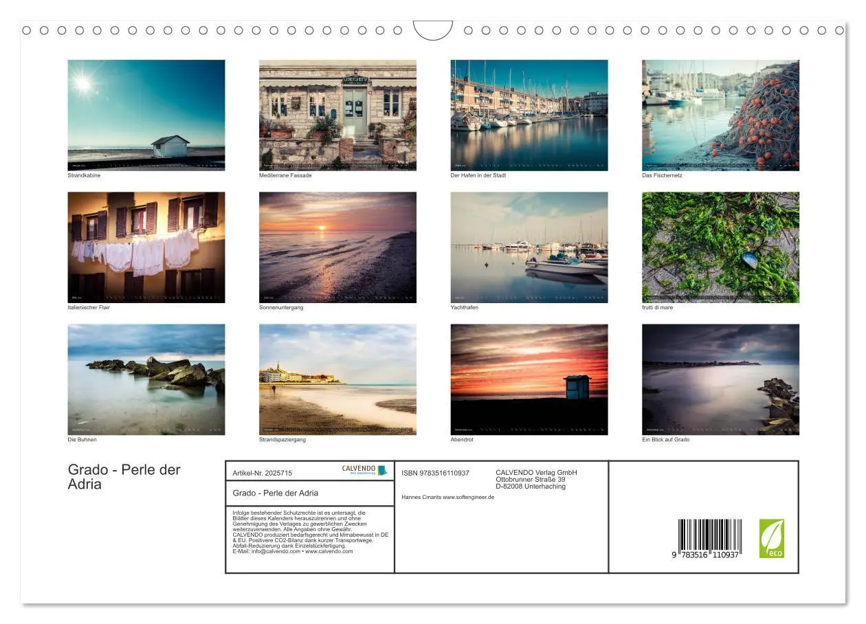 Bild: 9783516110937 | Grado - Perle der Adria (Wandkalender 2026 DIN A3 quer), CALVENDO...