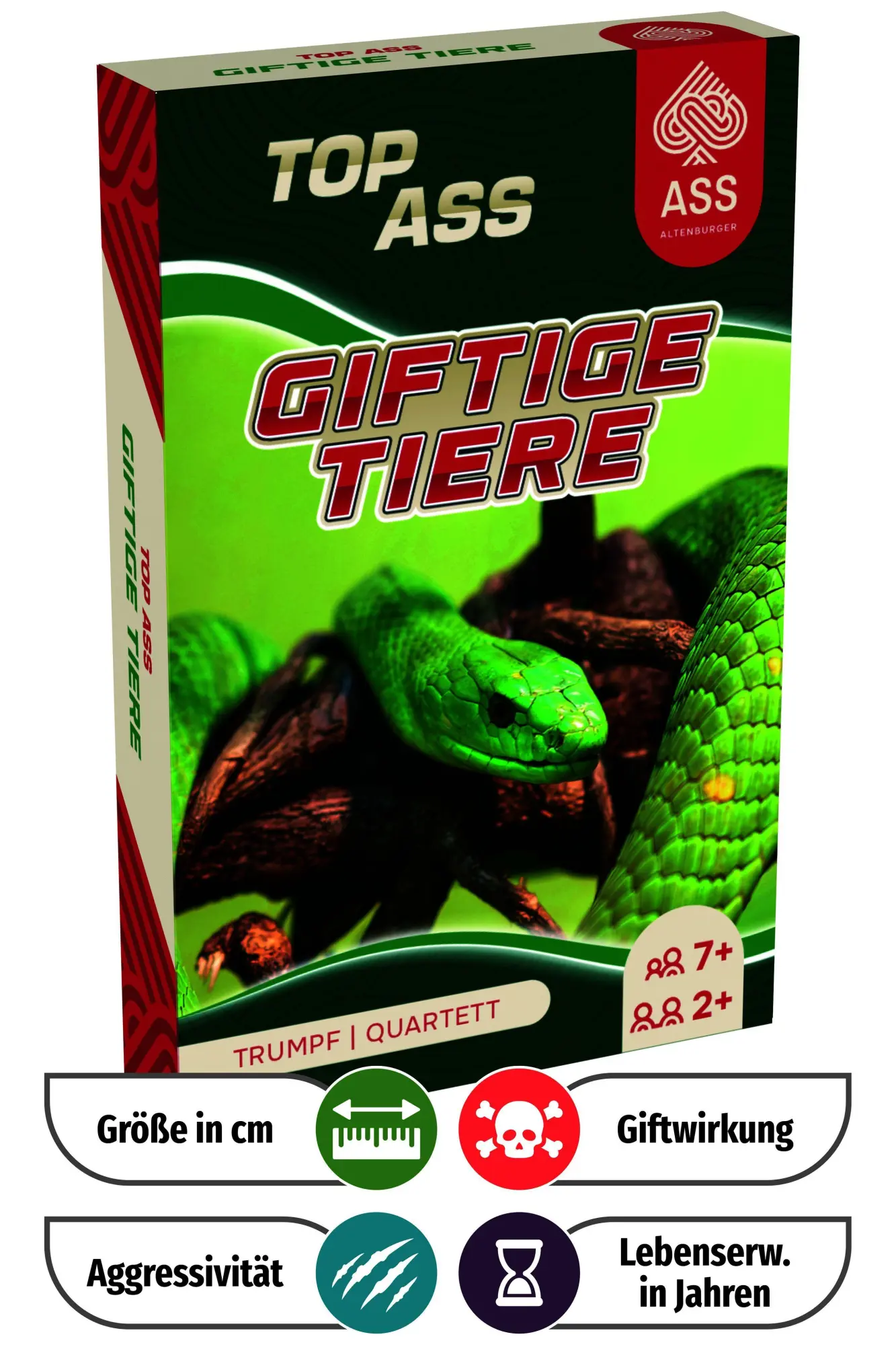 Cover: 4042677721037 | TOP ASS - Giftige Tiere | Spielkartenfabrik Altenburg GmbH | Spiel