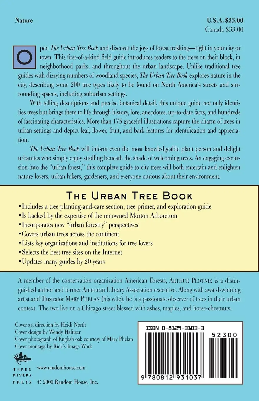 Rückseite: 9780812931037 | The Urban Tree Book | An Uncommon Field Guide for City and Town | Buch