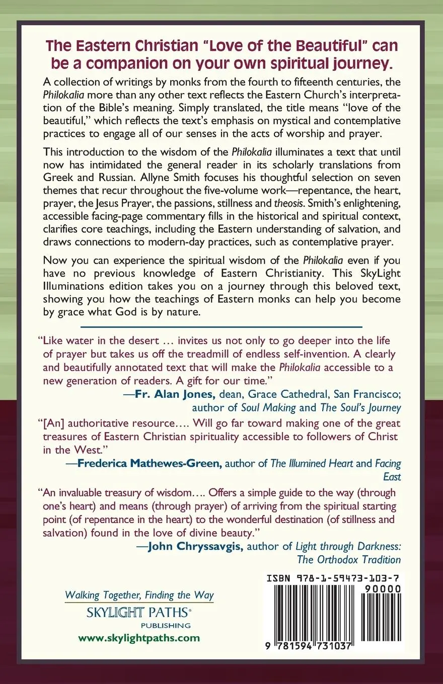 Rückseite: 9781594731037 | Philokalia-The Eastern Christian Spiritual Texts | A Smith | Buch